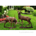 Statua di bronzo Elk dimensione giardino vita in vendita